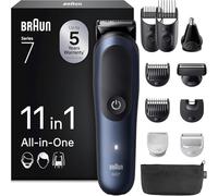 Braun All-in-One Series 7, 11-in-1 Grooming Set, ProBlade, AutoSense, 120 Min Battery, AIO7540, Blue