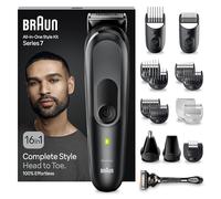 Braun 16-in-1 All-in-One Style Kit Series 7, Male Grooming Kit With Beard Trimmer, Hair Clippers, Precision Trimmer & Gillette Razor, Black