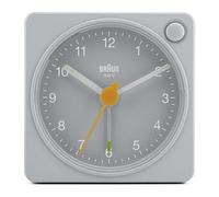Braun Bc02Xg Classic Travel Analogue Alarm Clock With Snooze And Light Grey