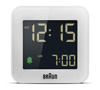 Braun Bc08W Digital Travel Alarm Clock With Snooze White