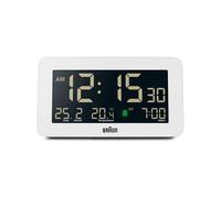 Braun Digital Alarm Clock in White Braun White