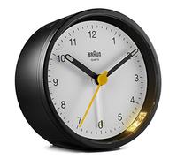 Braun BC12BW Quartz Alarm Clock, Plastic, Black/White, Normal