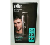 Braun 6-in1 All-in-One Style Kit Series 3, Male Grooming Kit With Beard Trimmer, Hair Clippers & Precision Trimmer, With Lifetime Sharp Blades, Black