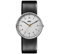 Braun BN0021 Classic Quartz (38mm) White Dial / Black Leather Strap BN0021BKG