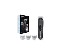Braun Body Groomer 3, Manscaping Tool For Men With SkinShield Technology, Sensitive Comb, Wet & Dry, 100% Waterproof, BG3350, Black/Grey