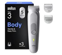 Braun Bodygroomer Series 3, +3 Accessories, Extra Skin Protection, 80 Min Battery Life, Gentle Shaving & Trimming, Waterproof, BG3530, Grey