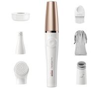 Braun FaceSpa Pro White Wet and Dry Facial Epilator with Cleaning Brush and Pouch