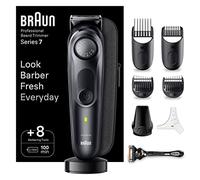 Braun BT7441 Series 7 Beard Trimmer and Trimmer Men, 40 Settings, Charging Station, Travel Case, Beard Template, 100 Minutes Wireless Running Time,