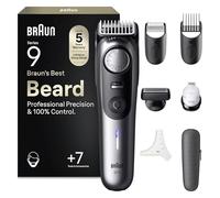 Braun BT9520 Series 9 Beard Trimmer with 7 Barber Tools, Power Boost & Lifetime Sharp ProBlade Blade, 180 Min Battery Life, with Fade, 52 Lengths, Precision Wheel & Locking, Waterproof, BT9520, Chrome