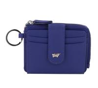 Braun Büffel Joy Credit card case RFID protection Leather 11 cm blue