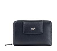 BRAUN BÜFFEL Men's Genuine Cowhide Leather Golf Wallet with RFID Protection - Medium Zip Wallet with 15 Card Slots, black, Classic