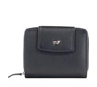 BRAUN BÜFFEL Men's Genuine Cowhide Leather Golf Wallet with RFID Protection - Medium Zip Wallet with 12 Card Slots, black, Classic