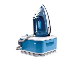 Braun Carestyle Compact Pro Steam Generator Iron - 7.5 Bar Pressure, FreeGlide 3D, iCare Technology, 1.5L Tank - Blue, IS2565BL