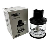 Braun MQS 200 BK Chopper Attachment with EasyClick Plus System - Accessories for Braun MultiQuick 7 and 9 Hand Blender, BPA-Free, Capacity 350 ml, Black