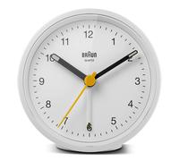 Braun Classic Analogue Alarm Clock in White