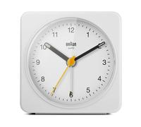 Braun Classic Analogue Alarm Clock in White Braun White