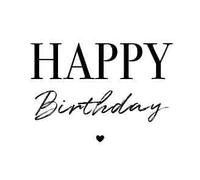 Braun & Company Serviettes Cocktail Graphic Happy Birthday White 25 x 25 cm 3-Ply (20 Pieces)
