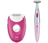 Braun Silk Epil 3 Bikini Trimmer + Epilator - Pink/White