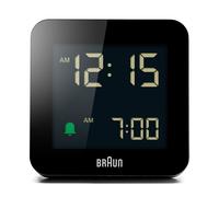 Braun Digital Alarm Clock in Black Braun Black