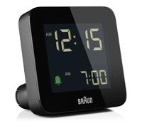 Braun Digital Alarm Clock with Snooze, negative LCD Display, Quick Set, Crescendo Beep Alarm in Black, model BC09B (2 Pack).