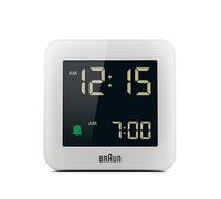 Braun Digital Bedside Alarm Clock, White, Men White