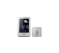 Braun Digital Multi-Region Radio Controlled Weather Station Clock with Indoor and Outdoor Temperature and Humidity, Forecast, Negative LCD D