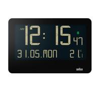 Braun Digital Wall Clock in Black Braun Black