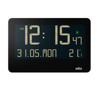 Braun Digital Wall Clock in Black Braun Black