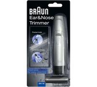 Braun Ear and Nose Hair Trimmer for Men - Precise and Safe Hair Removal, Fully Washable, EN10, Silver