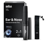 Braun Ear & Nose Trimmer, Pocket Size, Dual Blades, SkinGentle Technology, Washable Blades, Compact & Easy On The Go, AAA Battery Included, EN21, Grey