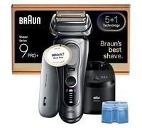 Braun Series 9 PRO+ Electric Shaver, 5+1 Ultra Thin Precision Blades, Pro SensoAdapt, Up to 60 min, PowerCase, 6in1 SmartCare Center, Wet & Dry Razor for Men, 9677CCE, Silver