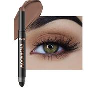 Braun Eyeshadow Stick Mat, Rotating Cream Eyeshadow Stick with Smudger, Waterproof and Long-Lasting, Soft Silky Texture, Highly Pigmented Eyeshadow Pen, Crayon Makeup, Gifts for Women 14