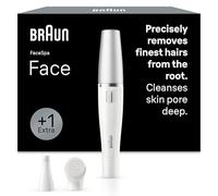 Braun FaceSpa, Facial Epilator & Cleansing System, + 1 Extra, 810, White/Silver