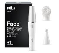 Braun FaceSpa Facial Epilator & Cleansing System, 810, White/Silver