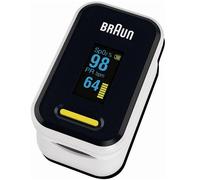 Braun Fingertip Oxygen Saturation and Pulse Rate Monitor, Rotating OLED Display, Clinically Accurate, Battery Powered - Black & Stainless Steel, YK-81CEU