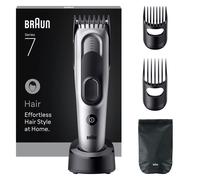 Braun Hair Clipper Series 7, +5 Styling Tools, Lifetime Sharp Blade, 17 Lengths, HC7590, Grey, Top Gift Picks, Valentine's Gift