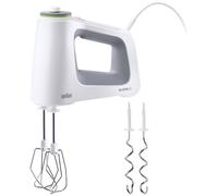 Braun Household MultiMix 5 HM 5000 hand mixer - hand mixer with variable speed control, 700 watts, incl. whisk and dough hook, white/grey