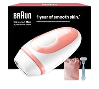 Braun IPL Silk·Expert Mini PL1014 Latest Generation IPL For Women, At-home Hair Removal Device, White/Pink, With Travel Pouch, Compact Size For On-The-Go, Easy, Safe And Efficient