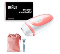 Braun IPL Silk·Expert Mini PL1014 Latest Generation IPL For Women, At-home Hair Removal Device, White/Pink, With Travel Pouch, Compact Size For On-The-Go, Easy, Safe And Efficient