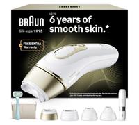 Braun IPL Silk·Expert Pro 5, At Home Laser Hair Removal, Permanent Hair Reduction, with Vanity Case, Mini Face Hair Remover, Venus Razor, 4 Attachment Heads, PL5442