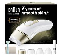 Braun IPL Silk·Expert Pro 5, At Home Laser Hair Removal, Permanent Hair Reduction, with Vanity Case, Mini Face Hair Remover, Venus Razor, 4 Attachment Heads, PL5442