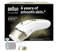 Braun IPL Silk·Expert Pro 5, At Home Laser Hair Removal, White/Gold, PL5100 | Permanent Hair Reduction, with Pouch, 1 Attachment Head, Gifts for Women