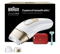 Braun IPL Silk·expert Pro 5 PL5221, At Home IPL Hair Removal, 2 Attachment Heads, White/Gold