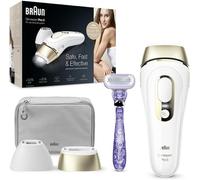 Braun IPL Silk Expert Pro 5, Visible Permanent Hair Removal With Precision Head For Body & Face, Venus Swirl Razor & Premium Pouch, Alternative For Laser Hair Removal, PL5117, White/Gold