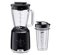 Braun PowerBlend 1 Jug Blenders With Smoothie2Go Bottle 600W 1.5 Litre