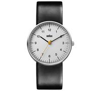 Braun Mens Quartz Watch, Analogue Classic Display and Leather Strap BN0021BKG