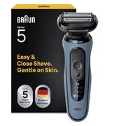 Braun Men's Electric Shaver, Series 5, 52-A1000s, Blue, Wireless Electric Shaver, Beard Trimmer with 50 Minutes Battery, Waterproof, Made in Germany, Includes Protective Cap and Cleaning Brush
