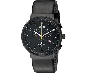 Braun Men's Quartz Chronograph Watch with Leather Strap