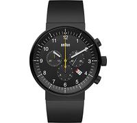 Braun Men's Quartz Watch with Black Dial Analogue Display and Black Rubber Strap BN0095BKBKBKG