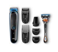 Braun Multi Grooming Kit MGK3045 Black/Blue, 7-in-1 Precision Trimmer for Beard and Hair Styling